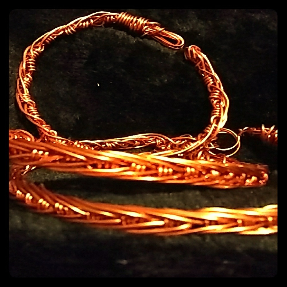 Handmade copper bracelets